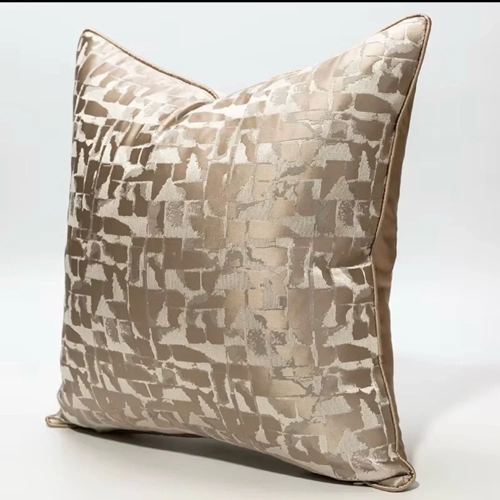 Modern Geometric Patterned Throw Pillow Covers Set of Two 20” x 20”